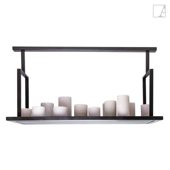 Authentage Hanging lamp with candles 16 x LED design rural bronze