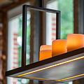 Authentage Hängelampe mit Kerzen 16 x LED Design ländliche Bronze
