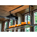 Authentage Lampe suspendue avec bougies 14 x LED design rural bronze