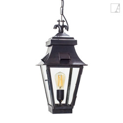 Lampe suspendue lanterne laiton rural 60cm bronze