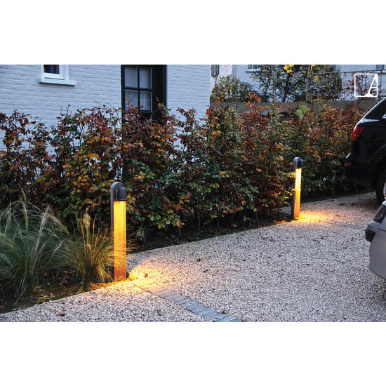 Authentage Gartenpfosten aus tropischem Holz, ländliche Bronze, Chrom, Nickel oder gebürstetes Messing GU10