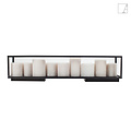 Authentage Tischleuchte im Landhausstil LED Bronze-Chrom-Nickel 9x Kerze
