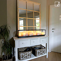 Authentage Tischleuchte im Landhausstil LED Bronze-Chrom-Nickel 9x Kerze