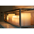 Authentage Tischleuchte im Landhausstil LED Bronze-Chrom-Nickel 9x Kerze