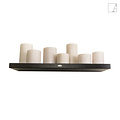 Authentage Wandlamp landelijke stijl LED brons-chroom-wit 5 kaarsen