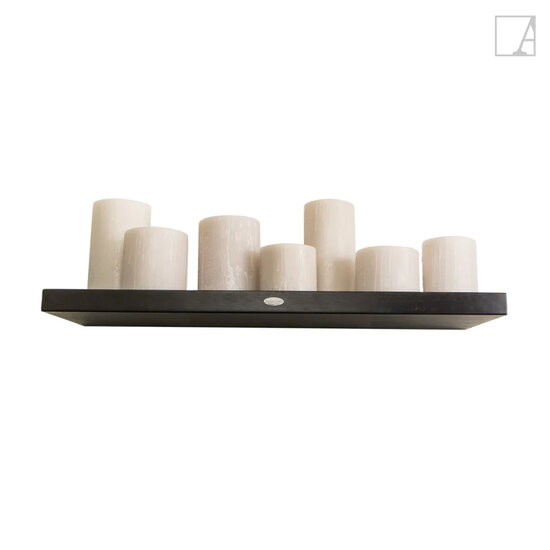 Authentage Applique style campagnard LED bronze-chrome-blanc 5 bougies