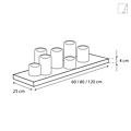 Authentage Applique style rural LED design 10 bougies 120cm L