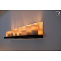 Authentage Wandlamp slaapkamer rustiek LED 7 kaarsen 80cm breed