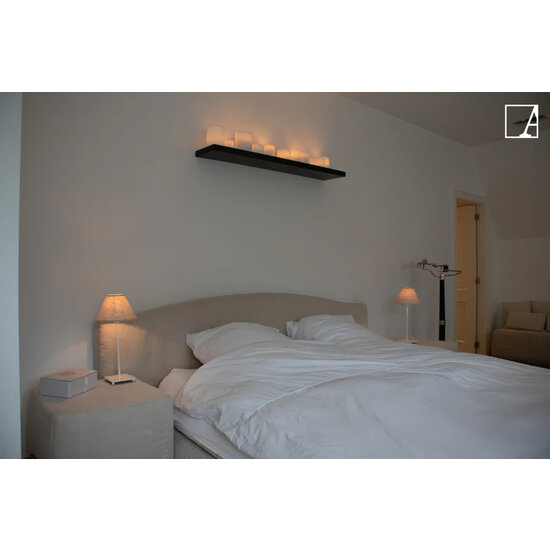 Authentage Applique chambre rustique LED 7 bougies 80cm de large