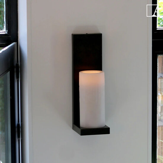 Authentage Wandleuchte im Landhausstil LED Bronze-Chrom-Nickel 1 Kerze
