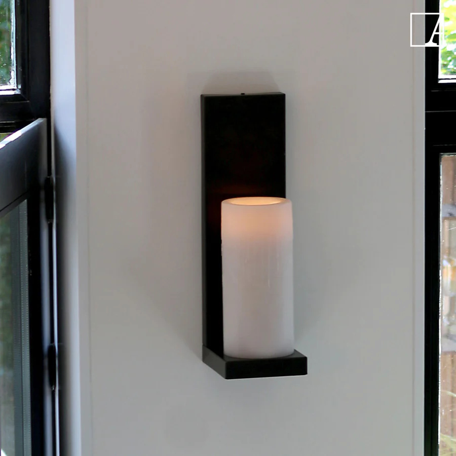 Wandleuchte im Landhausstil LED Bronze-Chrom-Nickel Kerze 1 