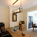 Authentage Hanging lamp with candles LED 11 candles 1.25m glass rural