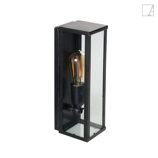 Authentage Lámpara exterior rectangular fachada bronce, níquel, cromo, latón con cristal