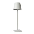 Gold table lamp also for outdoor use, touch, cordless, LED, dimmable