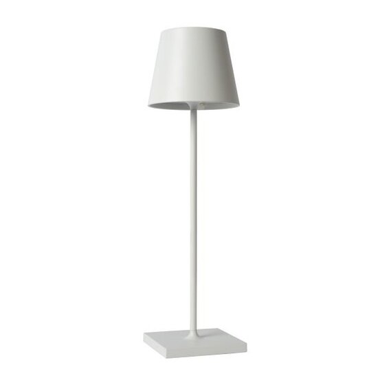 Lampe de table dorée également adaptée à une utilisation extérieure, tactile, sans fil, LED, à intensité variable