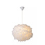 Hanglamp 50 cm met witte veren  E27 pluimen