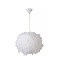 Hanglamp 50 cm met witte veren  E27 pluimen