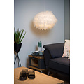 Hanglamp 50 cm met witte veren  E27 pluimen