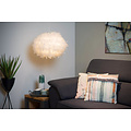 Hanging lamp 50 cm with white feathers E27 plumes