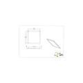 Ceiling lamp 40cm square black 22W 3000K dimmable with regular switch