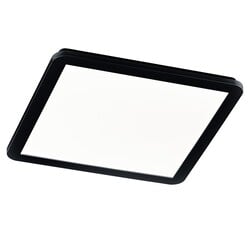 Trio Lighting Lámpara de techo 40cm cuadrada negra 22W 3000K regulable con interruptor normal