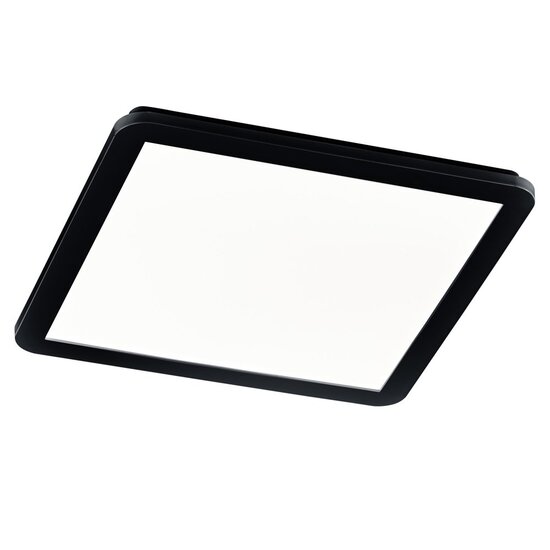 Trio Lighting Plafondlamp 40cm vierkant zwart 22W 3000K dimbaar met gewone schakelaar - Creëer de perfecte sfeer in elke ruimte