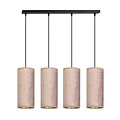 Rebild 4 cilinders grote hanglamp roze  4x E27