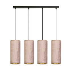 Rebild 4 cilinders grote hanglamp roze  4x E27