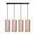 Rebild 4 cylinders large hanging lamp pink 4x E27