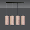 Rebild 4 cilinders grote hanglamp roze  4x E27