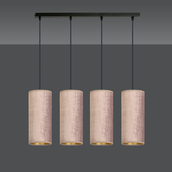 Rebild 4 cilinders grote hanglamp roze  4x E27