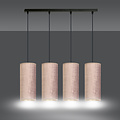 Rebild 4 cilinders grote hanglamp roze  4x E27