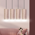 Rebild 4 cilinders grote hanglamp roze  4x E27