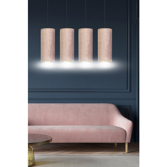 Rebild 4 cilinders grote hanglamp roze  4x E27