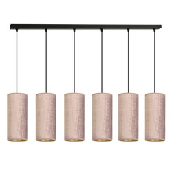 Emibig Rebild 6 tubes XXL lampe suspendue rose 6x E27