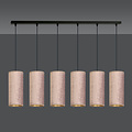 Rebild 6 tubes XXL hanging lamp pink 6x E27