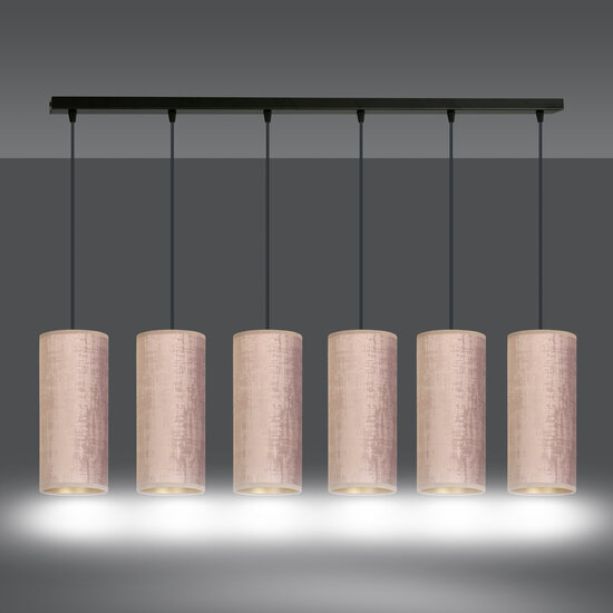 Emibig Emibig Rebild 6 tubos lámpara colgante XXL rosa 6x E27 - Ideal para crear una atmósfera acogedora
