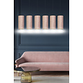 Rebild 6 tubes XXL hanging lamp pink 6x E27