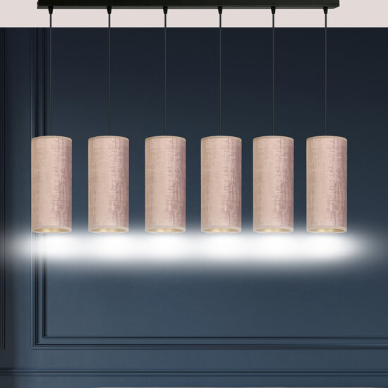 Emibig Emibig Rebild 6 kokers XXL hanglamp roze 6x E27 - Perfect voor een sfeervolle inrichting