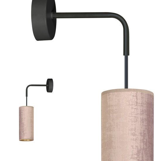 Rebild roze wandlamp 1x E27 design afgewerkt