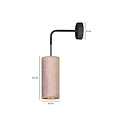 Rebild roze wandlamp 1x E27 design afgewerkt