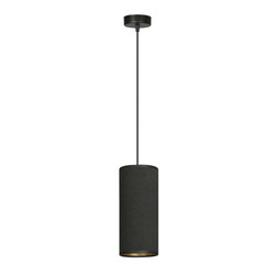 Lampe suspendue monocylindre noire élégante Albertslund E27