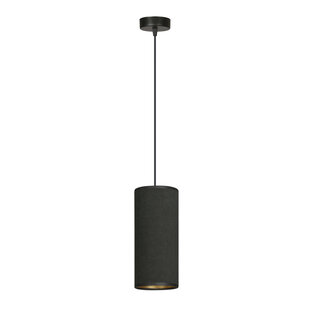 Albertslund sleek black single cylinder hanging lamp E27