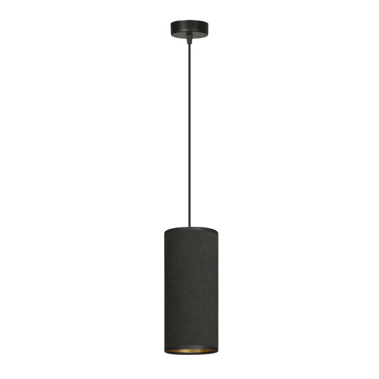 Albertslund strakke zwarte enkele cilinder hanglamp E27