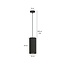 Emibig Emibig Albertslund strakke zwarte enkele cilinder hanglamp E27 - Perfect voor moderne interieurs