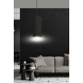 Albertslund strakke zwarte enkele cilinder hanglamp E27