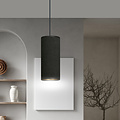 Albertslund strakke zwarte enkele cilinder hanglamp E27