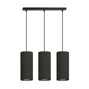 Albertslund lampe à suspension moyenne 3 cylindres noire 3x E27