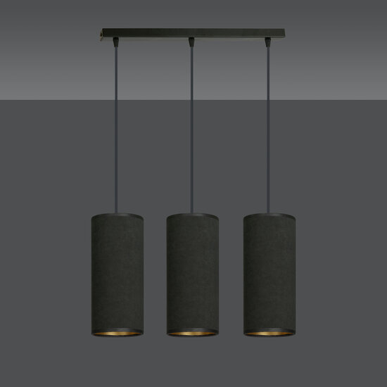 Albertslund lampe à suspension moyenne 3 cylindres noire 3x E27