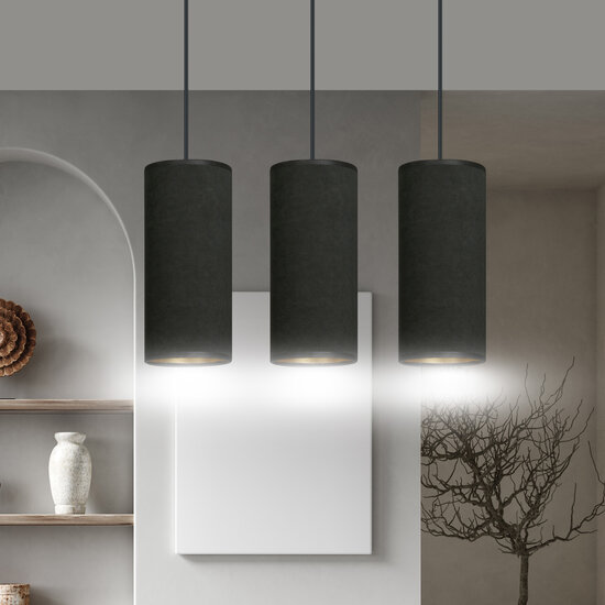 Albertslund 3 cilinders medium hanglamp zwart 3x E27